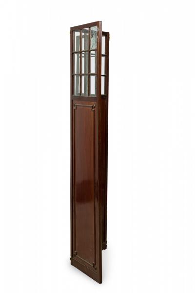 English Sheraton style Mahogany and Glass 3 Panel Screen