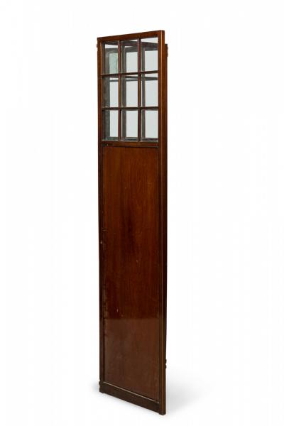 English Sheraton style Mahogany and Glass 3 Panel Screen