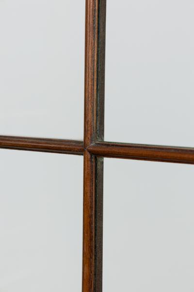 English Sheraton style Mahogany and Glass 3 Panel Screen