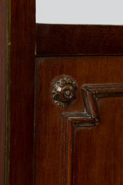 English Sheraton style Mahogany and Glass 3 Panel Screen
