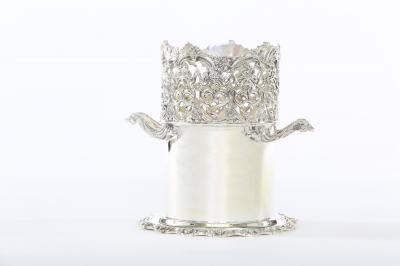 English Silver Plate Barware Bottle Holder