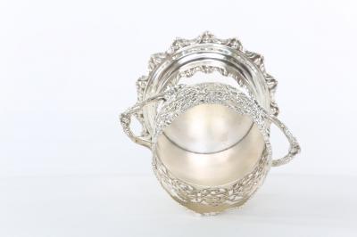 English Silver Plate Barware Bottle Holder