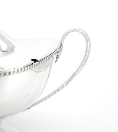 English Silver Plate Boat Shape Covered Tureen
