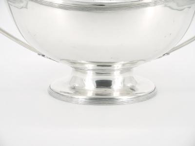 English Silver Plate Boat Shape Covered Tureen