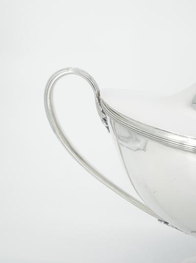 English Silver Plate Boat Shape Covered Tureen