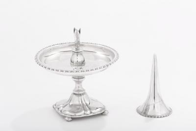 English Silver Plate Decorative Trumpet Vase