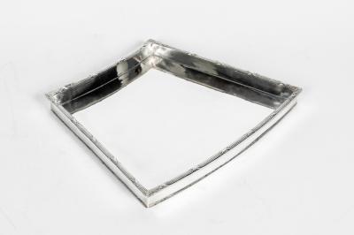 English Silver Plate Geometric Shape Barware Tray