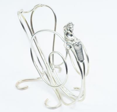 English Silver Plated Barware Wine Bottle Holder