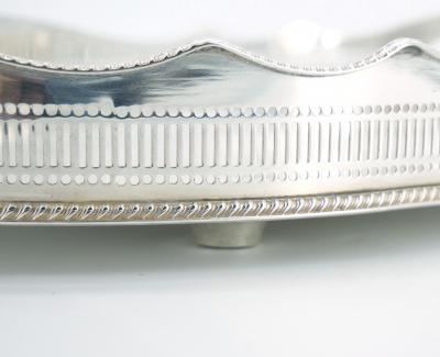 English Silver Plated Bone Handle Four Piece Tea Coffee Service Tray