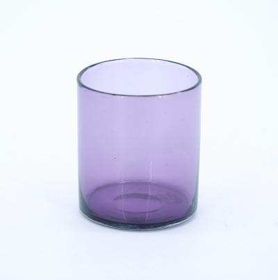 English Silver Plated Holding Base Purple Glass Insert Tableware Covered Jar