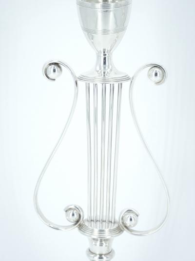 English Silver Plated Pair Tableware Candle Holder