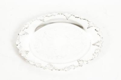 English Silver Plated Round Barware Tableware Tray