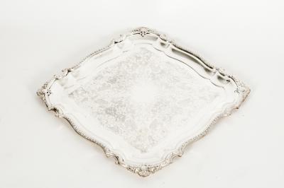 English Silver Plated Sheffield Barware Serving Tray