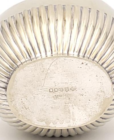 English Silver on Brass Oval Tea Caddy 19th century