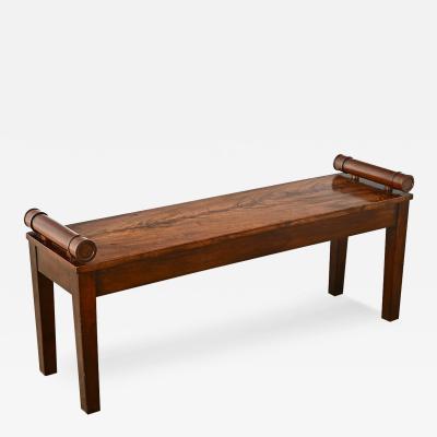 English Solid Mahogany Window Seat