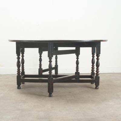 English Solid Oak Gateleg Drop Leaf Table
