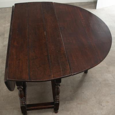 English Solid Oak Gateleg Drop Leaf Table