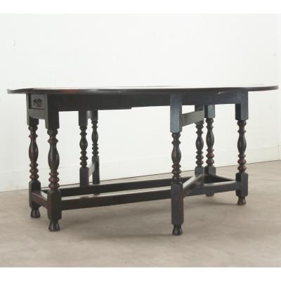 English Solid Oak Gateleg Drop Leaf Table