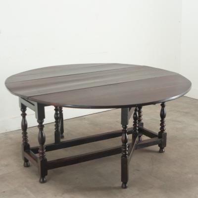 English Solid Oak Gateleg Drop Leaf Table