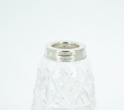 English Sterling Silver Top Cut Glass Tableware Sugar Receptacle