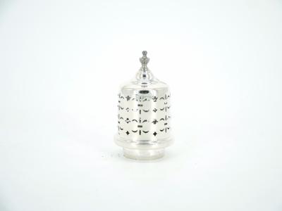 English Sterling Silver Top Cut Glass Tableware Sugar Receptacle