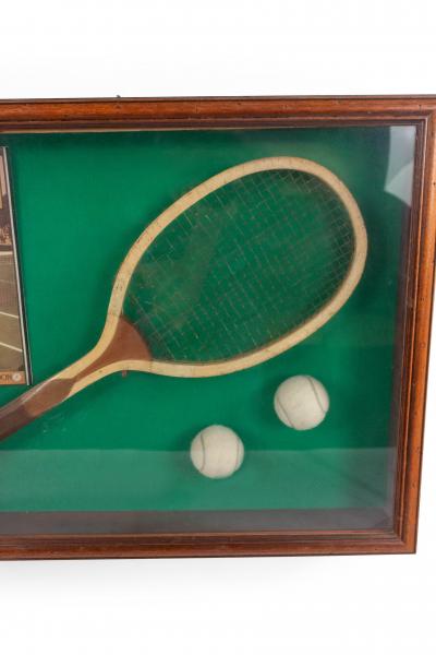 English Tennis Display Case Wall Plaque