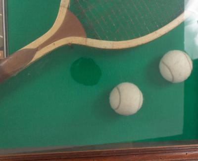 English Tennis Display Case Wall Plaque