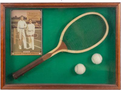 English Tennis Display Case Wall Plaque
