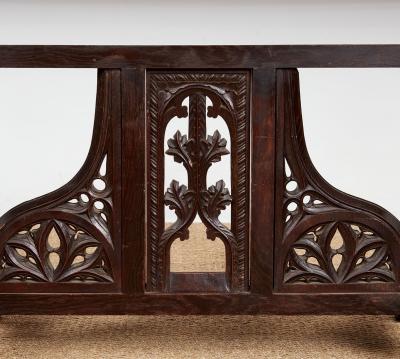 English Trestle End Center Table