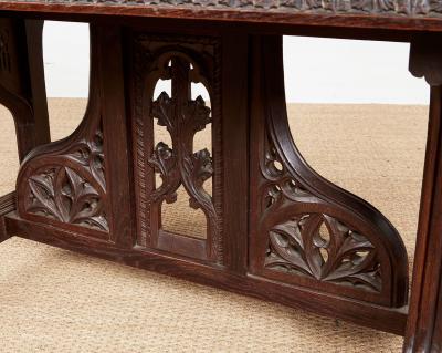 English Trestle End Center Table