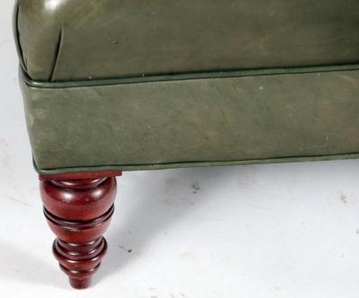 English Tufted Leather Side Chair