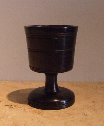English Turned Ebony Goblet