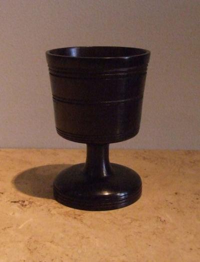 English Turned Ebony Goblet