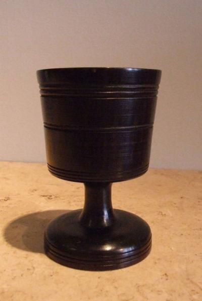 English Turned Ebony Goblet