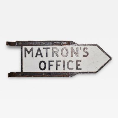 English Two Sided Matrons Office Sign