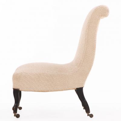 English Upholstered Slipper Chair C 1900