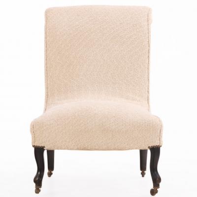 English Upholstered Slipper Chair C 1900