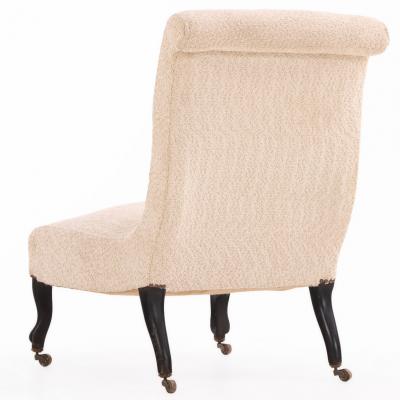 English Upholstered Slipper Chair C 1900