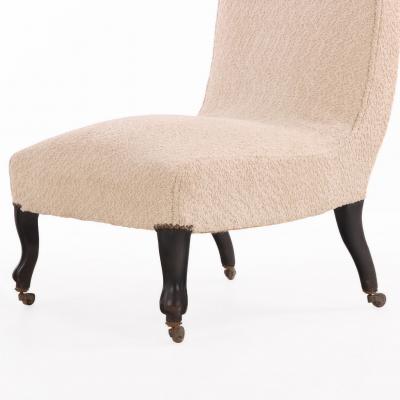 English Upholstered Slipper Chair C 1900