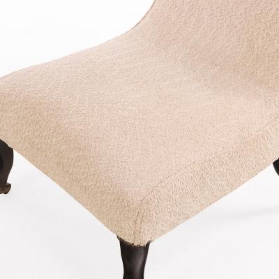 English Upholstered Slipper Chair C 1900