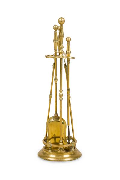 English Victorian 4 Piece Fire Tools Set