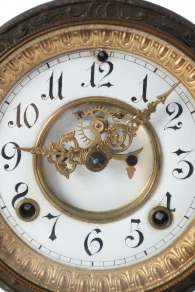 English Victorian Ansonia Clock Company Bronze Shakespeare Mantel Clock