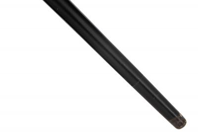 English Victorian Antique Silverplate Barrel Match Safe Cane Walking Stick