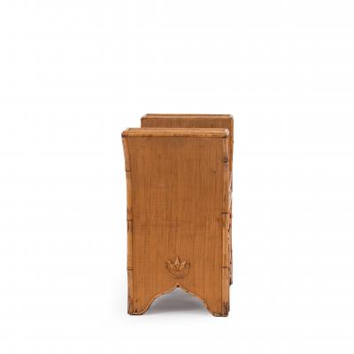 English Victorian Bamboo Flip Top Bench