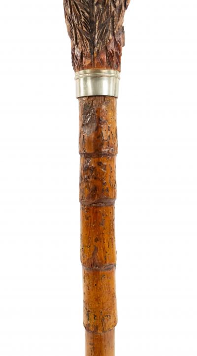 English Victorian Bamboo Owl Cane