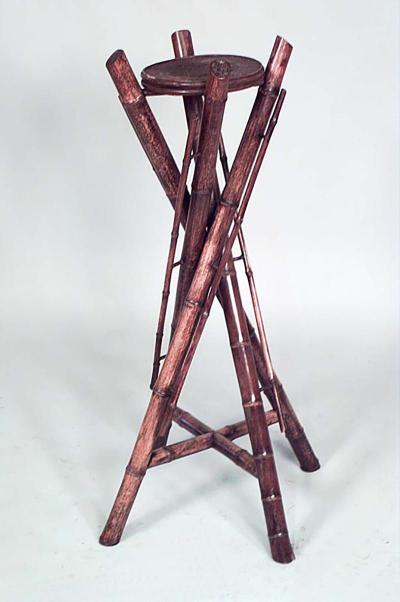 English Victorian Bamboo Pedestal