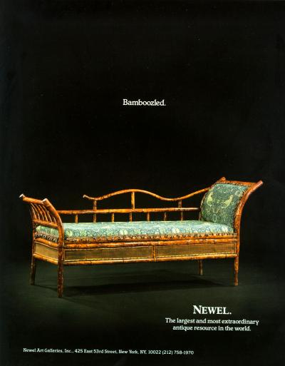 English Victorian Bamboo Recamier