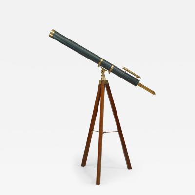 English Victorian Blue Brass Telescope
