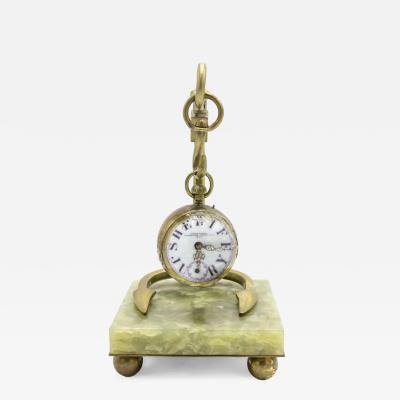 English Victorian Brass Anchor Clock