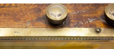 English Victorian Brass Desk Calendar